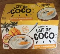 Mängden socker i Dessert au lait de coco sur lit de mangue-passion