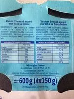 Mängden socker i Yaourt à la Grecque sur lit de fruits