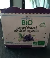 Mängden socker i Yaourt brassé sur lit de Myrtilles