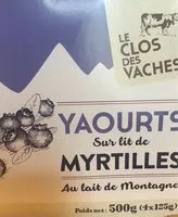 Mängden socker i Yaourts sur lit de myrtilles
