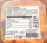 Mängden socker i Mimolette en cubes
