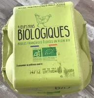 Mängden socker i Oeufs frais biologiques