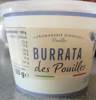 Mängden socker i Burrata des Pouilles