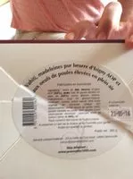 Mängden socker i Vahiti Madeleines Pur Beurre d'Isigny AOP et œufs de poules élevées en plein air