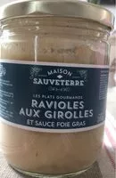 Mängden socker i Ravioles aux girolles et sauce foie gras