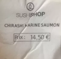 Mängden socker i Chirashi marine saumon