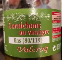 Mängden socker i Cornichons au vinaigre