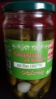 Mängden socker i Cornichon au vinaigre