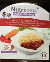 Mängden socker i VEAU A LA TOMATE ET RIZ