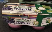 Mängden socker i Yaourt Brassé de chevre sur lit de myrtilles
