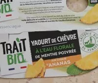Mängden socker i Yaourt de chèvre menthe poivrée sur coulis d'ananas