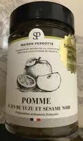 Mängden socker i Pomme au jus de yuzu et sésame noir