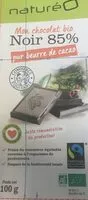 Mängden socker i Noir 85% pur beurre cacao