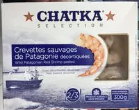 Mängden socker i Crevettes sauvages de Pantagonie decortiquees