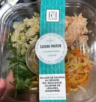 Mängden socker i Salade de saumon, riz, boulgour, julienne de legumed