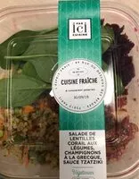 Mängden socker i Salade de lentilles corail aux legumes