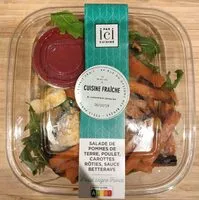 Mängden socker i Salade de PdT, poulet, carottes rôties, sauce betterave