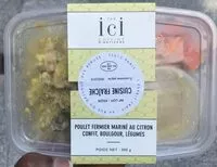 Mängden socker i Poulet fermier mariné au citron confit, boulgour,legumes