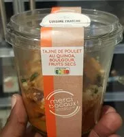 Mängden socker i Tajine de poulet au quinoa boulgour fruits secs
