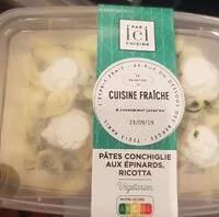 Mängden socker i Pâtes conghiglie aussi épinards ricotta
