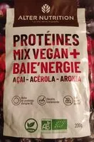 Mängden socker i Protéines mix vegan + baie'energie
