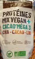 Mängden socker i Protéines mix vegan chia cacao lin