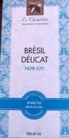 Mängden socker i Chocolat Brésil délicat noir 62%