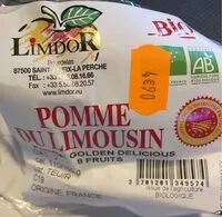 Mängden socker i Pommes du Limousin Golden Delicious