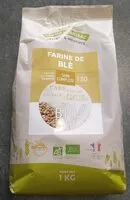 Mängden socker i Farine de blé bio semi complète T80