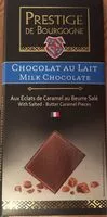 Mängden socker i Chocolat au lait aux éclats de caramel au beurre salé