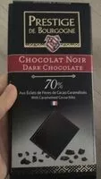 Mängden socker i Chocolat noir aux éclats de fèves de cacao caramélisés