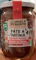 Mängden socker i Pâte a tartiner chocolat intense