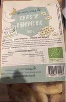 Mängden socker i Chips de banane bio