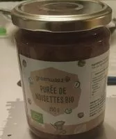 Mängden socker i Purée de noisette bio
