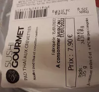 Mängden socker i Pad thaï aux crevettes