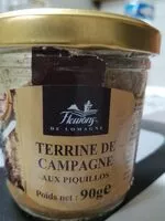 Mängden socker i Terrine de campagne aux piquillos