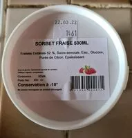 Mängden socker i Sorbet Fraise 500 mL