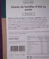 Mängden socker i Salade de lentilles d’été au pesto