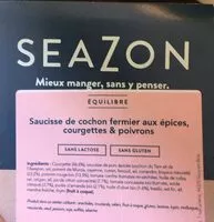 Mängden socker i Saucisse cochon courgettes poivrons