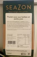 Mängden socker i Poulet coco aux herbes et petits pois
