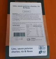 Mängden socker i Lieu sauce poivron chorizo riz et fèves