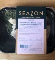 Mängden socker i Poulet bleu-blanc-coeur et purée de carotte bio
