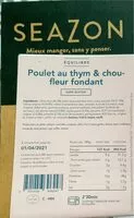 Mängden socker i Poulet au thym & chou fleur fondant