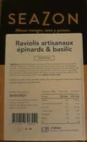 Mängden socker i Raviolis artisanaux épinards & basilic
