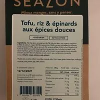 Mängden socker i Tofu, riz & épinards au épices douces