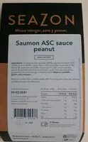 Mängden socker i Saumon ASC sauce peanut