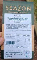 Mängden socker i Lieu au gingembre et citron vert, riz coco & poireaux