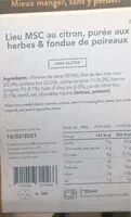 Mängden socker i Lieu Mcs au citron puree aix herbes et fondue de poireaux