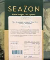 Mängden socker i Filet de poulet, purée de chou-fleur, poireau & lardons