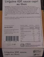 Mängden socker i Linguine IGP, sauce capri au thon